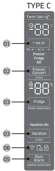 SAMSUNG RT62K7515BS - Feature panel - 3