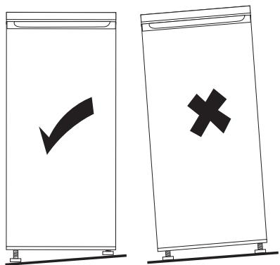HOTPOINT HTM1722V - AUSRICHTEN DES GERÄTES - 1