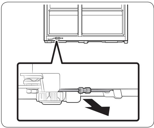SAMSUNG RS68A8840S9 - Débranchement du tuyau d'eau - 1