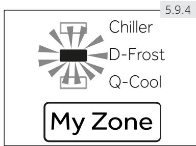 HAIER A3FE635CGJE - A3FE635CMJ - Sélection d'une fonction pour le rayon myzone - 1