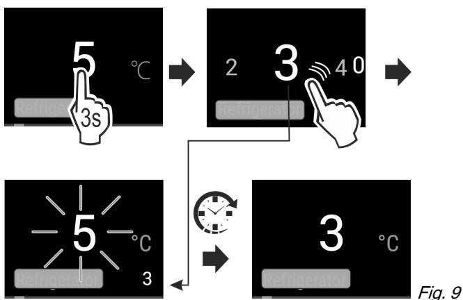 LIEBHERR IRBPDI5170 - Setting the temperature in the refrigerator compartment - 1