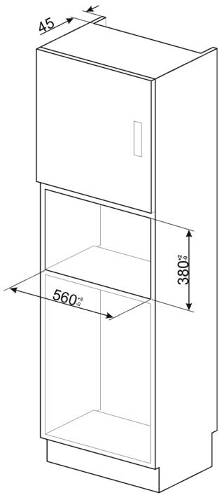 SMEG FMB425 - Dimensions de l'appareil (mm) - 3