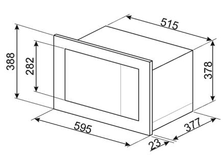 SMEG FMB425 - Dimensions de l'appareil (mm) - 1