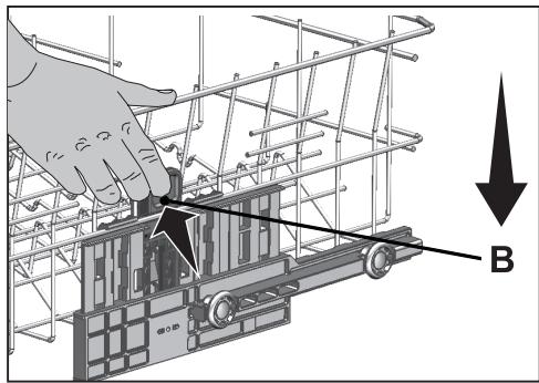 BEKO TDFV15315W - Réglage en hauteur du panier supérieur - 2