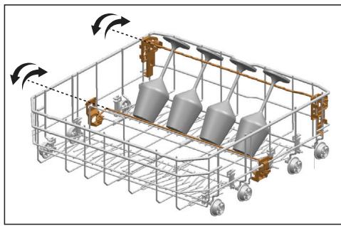 BEKO TDFV15315W - Support verres à pied rétractable - 1