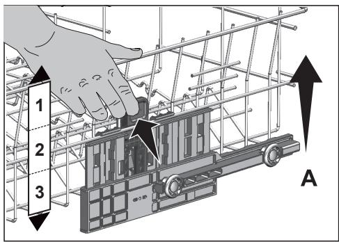 BEKO TDFV15315W - Réglage en hauteur du panier supérieur - 1