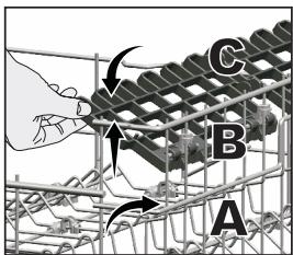 BEKO DIN36430 - Upper basket height adjustable rack - 2