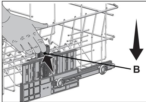 BEKO DIS35023 - Adjusting the height of the upper basket - 2