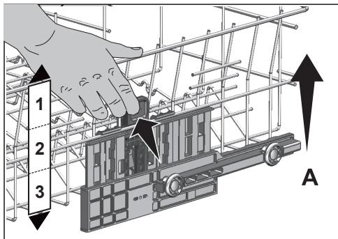 BEKO DIS35023 - Adjusting the height of the upper basket - 1