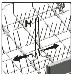 BEKO DFS05024X - Lower basket bottle wire - 1