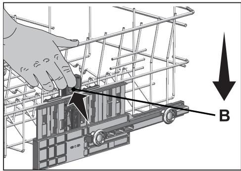BEKO DSN15420  -  DSN15420X - Upper basket height adjustment - 2
