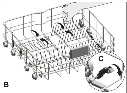 BEKO DSN15420  -  DSN15420X - Lower basket retractable rods - 2