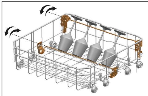 BEKO DSN15420  -  DSN15420X - Retractable stemware holder - 1
