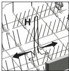 BEKO DSN15420  -  DSN15420X - Lower basket bottle rod - 1