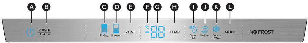 HISENSE RF632N4WFF - Painel de controlo - 1
