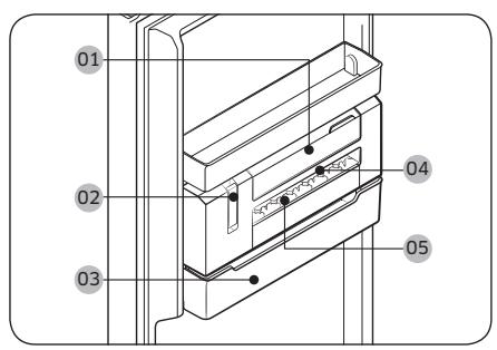 SAMSUNG RZ32A748522/EF - RZ32A748522/EG - Machine à glaçons fine (modèles applicables uniquement) - 1
