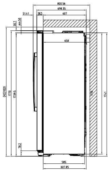AEG RMB76121NX - Afmetingen - 2