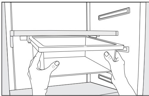 MIELE KF 2802 Vi - Removing the hanging drawer - 1