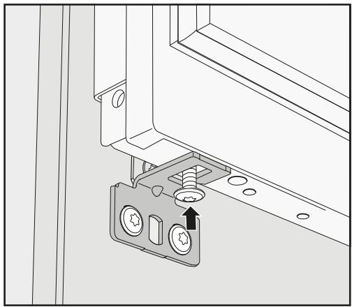 MIELE KF 2802 Vi - Mounting the retaining brackets - 5