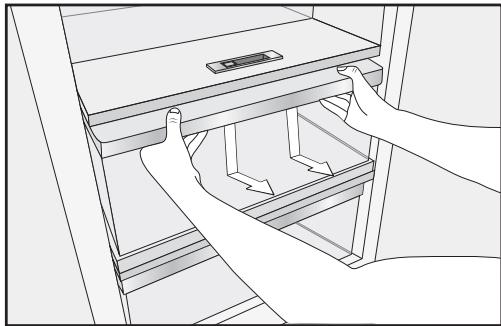 MIELE KF 2802 Vi - Removing compartments from the Fridge Zone - 1