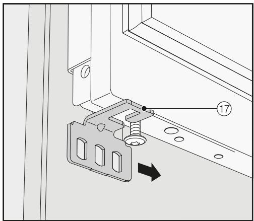 MIELE KF 2802 Vi - Mounting the retaining brackets - 2