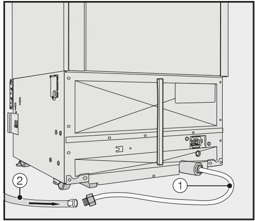 MIELE KF 2802 Vi - Installing the water hose to the appliance - 1