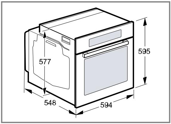 BOSCH HBG7741B1 - HBG7741W1 - Appliance dimensions - 1