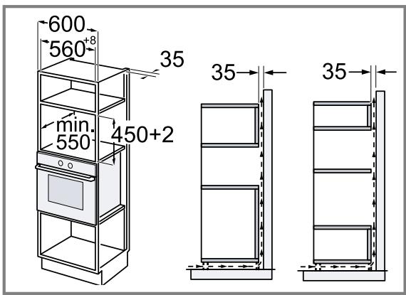 BOSCH CMA583MS0-B  -  CMA583MS0 - Installation in a tall unit - 1