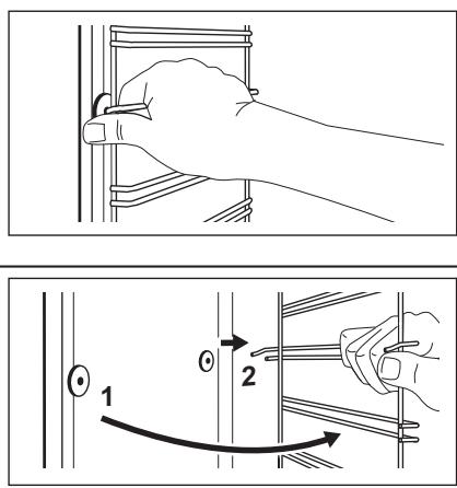 ELECTROLUX EOF5C50V - EOF5C50BZ - Cum se scot: Suporturile pentru raft / panourile catalitice - 1
