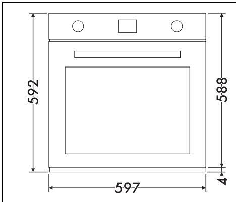 SMEG SOP6102S2PN - SOP6102S2PS - Dimensions hors tout de l'appareil (mm) - 1