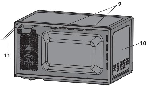 SHARP YC-MG81ES - Nikdy sa nedotykajte grilu, ke'd'he horuci. - 2