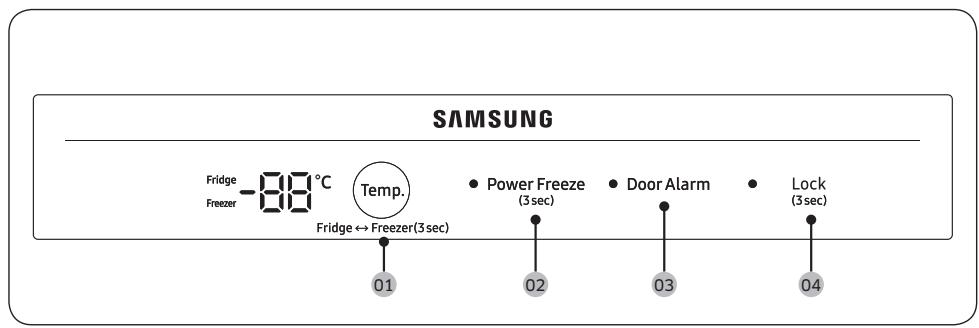 SAMSUNG RZ32M7000SA/EF  -  RZ32M7005SA/EF - Panneau de commande - 1