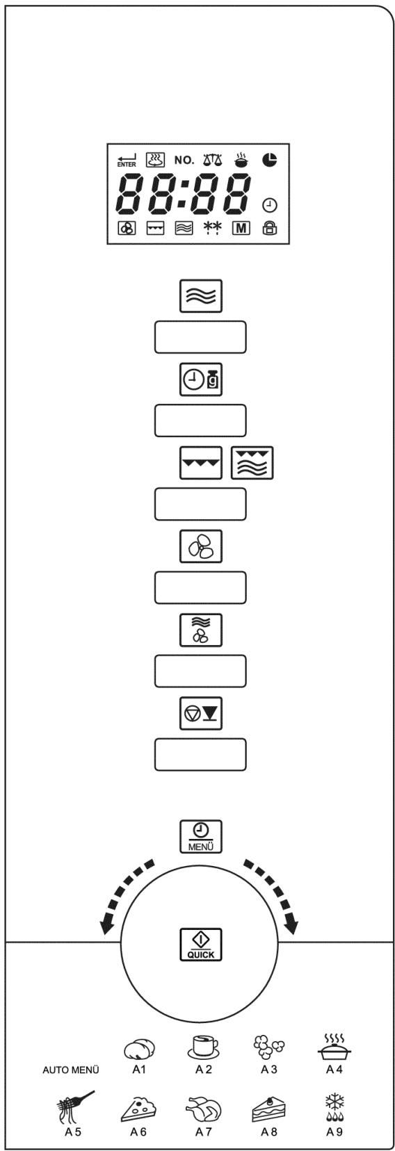 SEVERIN MW 7865 - Información del panel de control - 1