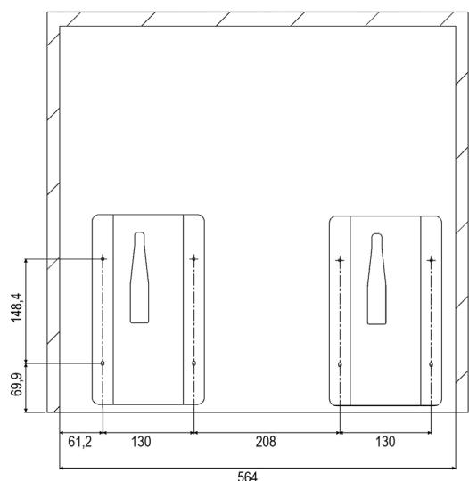 BOMANN MWG 3001 H EB - Dimensions of the Cupboard - 2