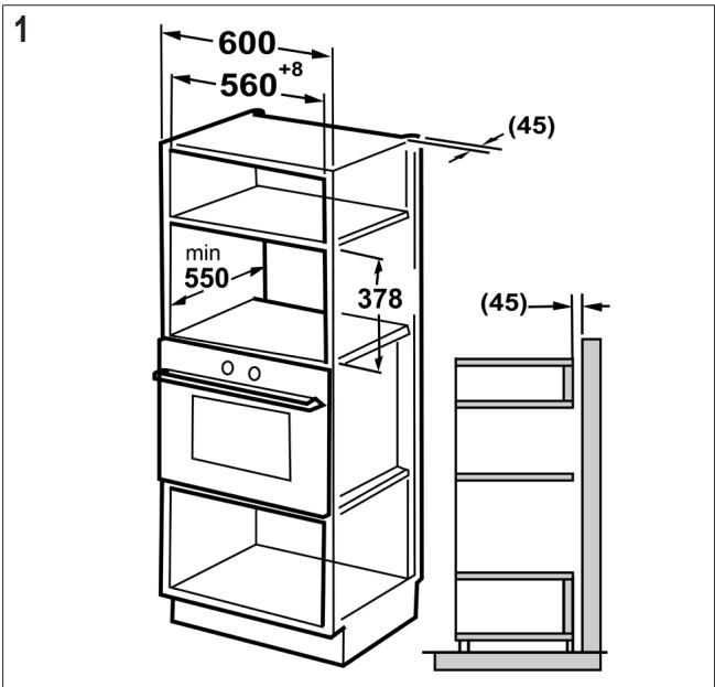 BOMANN MWG 3001 H EB - Dimensions de l'armoire - 1