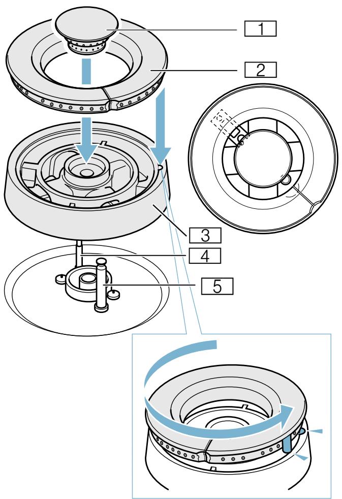 GAGGENAU CG492111F  -  CG492111F - Einzelteile des Wokbrenners - 1