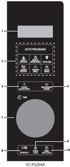 SHARP YC-PG284AE-S  -  YC-PG284AE-S - PANEL DE CONTROL - 1