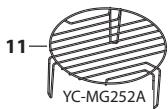 SHARP YC-MG252AE-B  -  YC-MG252AE-W -  YC-MG252AE-B -  YC-MG252AE-C -  YC-MG252AE-S - UWAGI: - 1