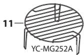 SHARP YC-MG252AE-B  -  YC-MG252AE-W -  YC-MG252AE-B -  YC-MG252AE-C -  YC-MG252AE-S - OPOMBE: - 3