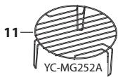 SHARP YC-MG252AE-B - YC-MG252AE-W - YC-MG252AE-B - YC-MG252AE-C - YC-MG252AE-S - HINWEISE: - 1