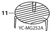 SHARP YC-MG252AE-B  -  YC-MG252AE-W -  YC-MG252AE-B -  YC-MG252AE-C -  YC-MG252AE-S - MERKNADER: - 3