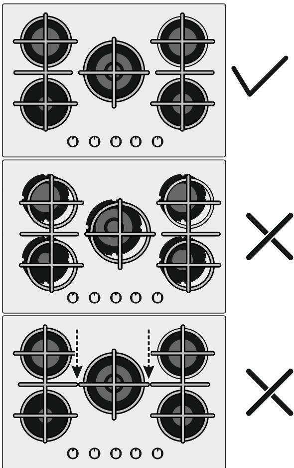 CANDY CVG74WPB  -  CVG74WPB - USE OF HOB - USER INSTRUCTIONS - 1