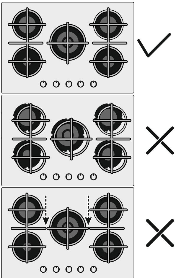 CANDY CVG74WPB  -  CVG74WPB - UTILISATION DE LA TABLE - 1