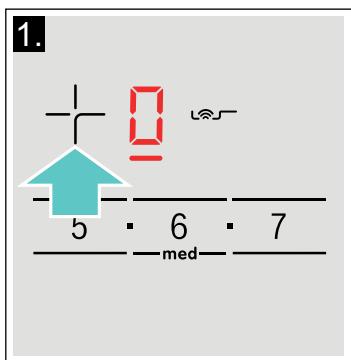 BOSCH PXE631FC1E - PXE631FC1EB - Selecting a hotplate and heat setting - 1