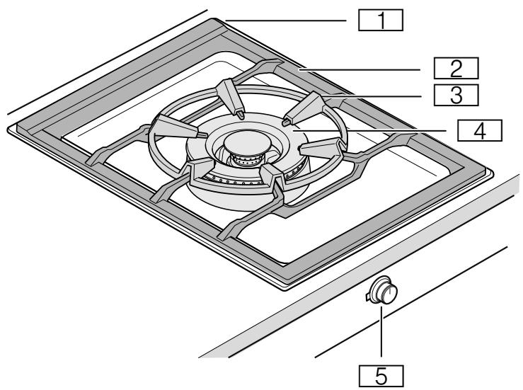 GAGGENAU VG415211  -  VG415215 -  VG415211 - Table de cuisson gaz - 1