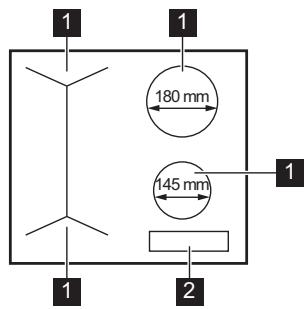AEG IKB64411XB  -  IKB64411FB - Agencement des zones de cuisson - 1