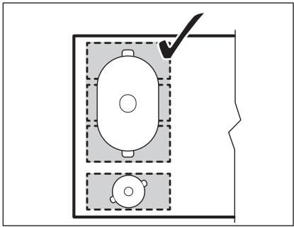 ELECTROLUX EIV654  -  EIV654 - Posión correcta del utensilio de comida: - 1