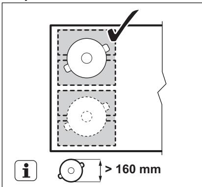 ELECTROLUX EIV654 - EIV654 - Srednica i połozenia naczynia - 2