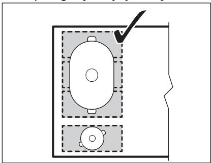 ELECTROLUX EIV654 - EIV654 - Prawidlowe ustawieten naczynia: - 1