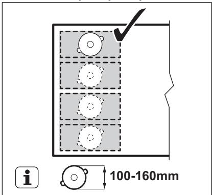 ELECTROLUX EIV654 - EIV654 - Srednica i połozenia naczynia - 1